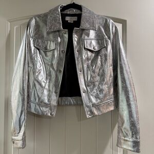 Never Fully Dressed Shimmering Silver Jacket